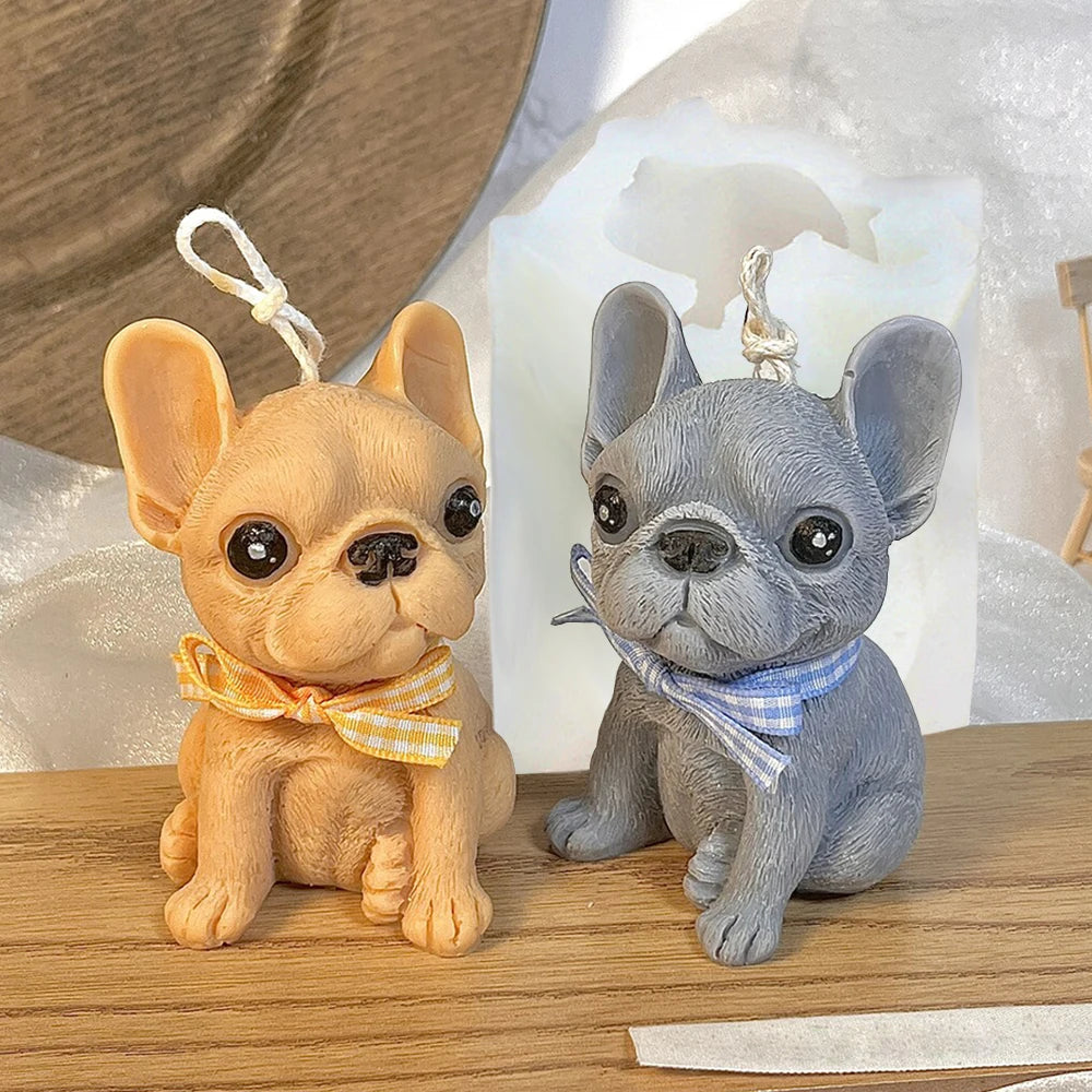 3D Dog Silicone Candle Molds Shar Pei Puppy Scented Plaster Soap Chocolate Cake Baking Fondant Moulds DIY Ainmal Making Mold