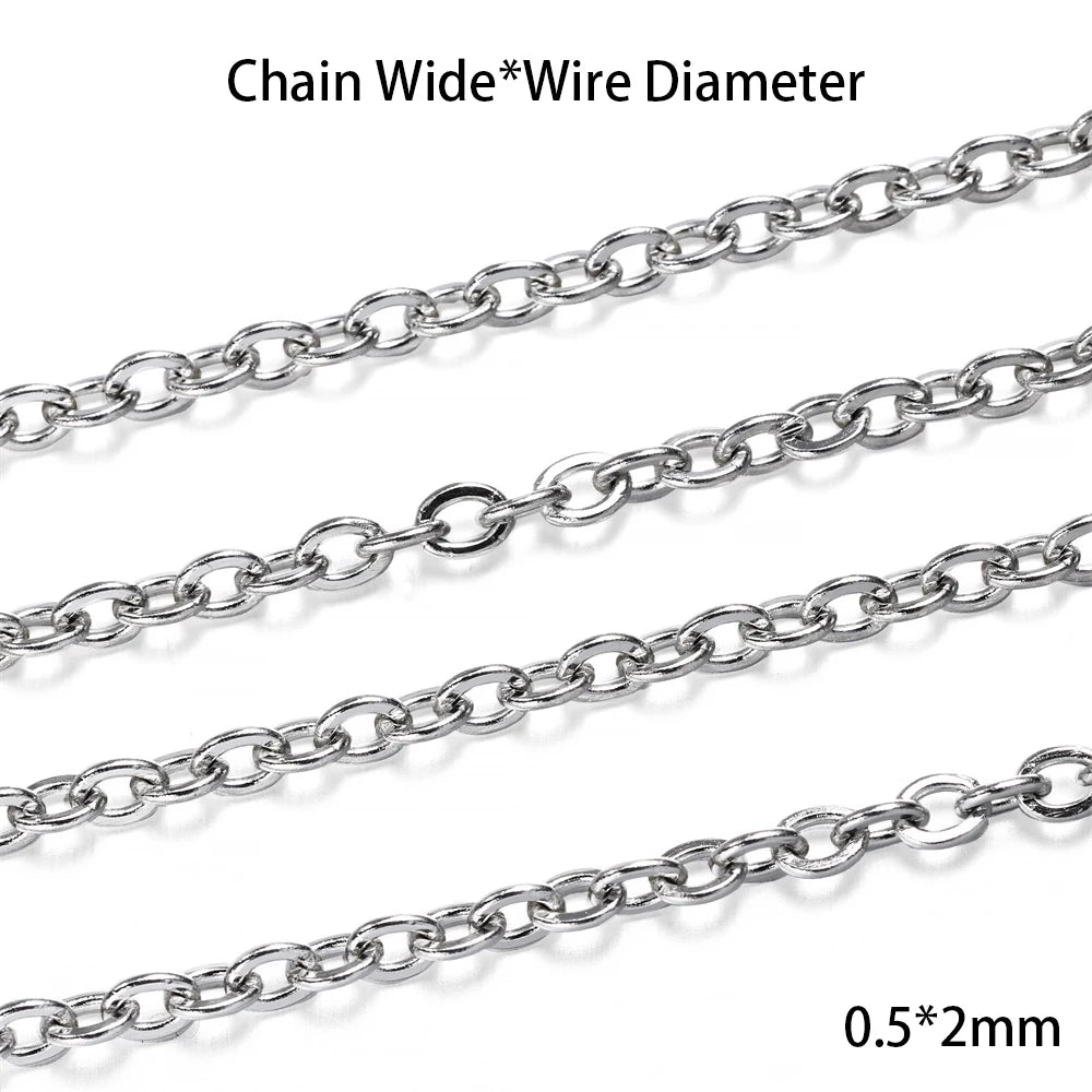 Jewelry Chains Stainless Steel Multi Styles Necklace Bracelet DIY Jewelry Making
