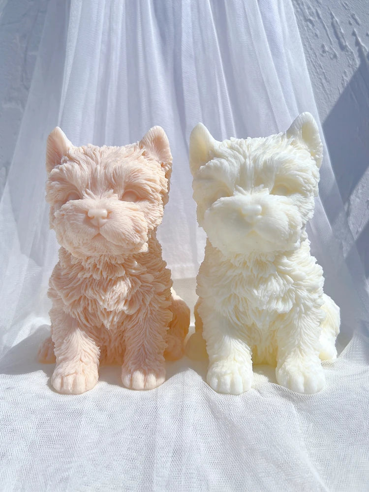Different Breeds Puppy Candle Mold Animal Puppies Soy Wax Silicone Mould Dog Lover Home Decor