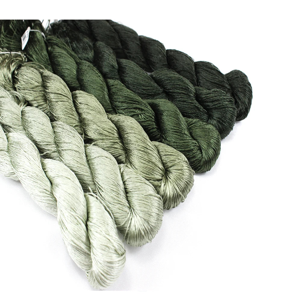 Embroidery Thread, Green Colors for Hand Embroidery & Cross-Stitch Crafts