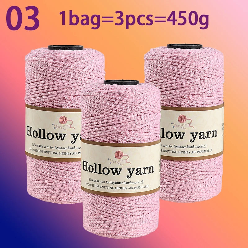 Yarn, Hollow Cord for Bags, Storage Baskets, Floor Mats & Hanging Crafts