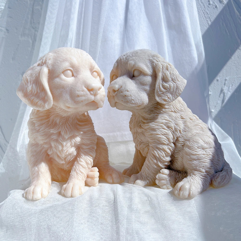 Different Breeds Puppy Candle Mold Animal Puppies Soy Wax Silicone Mould Dog Lover Home Decor