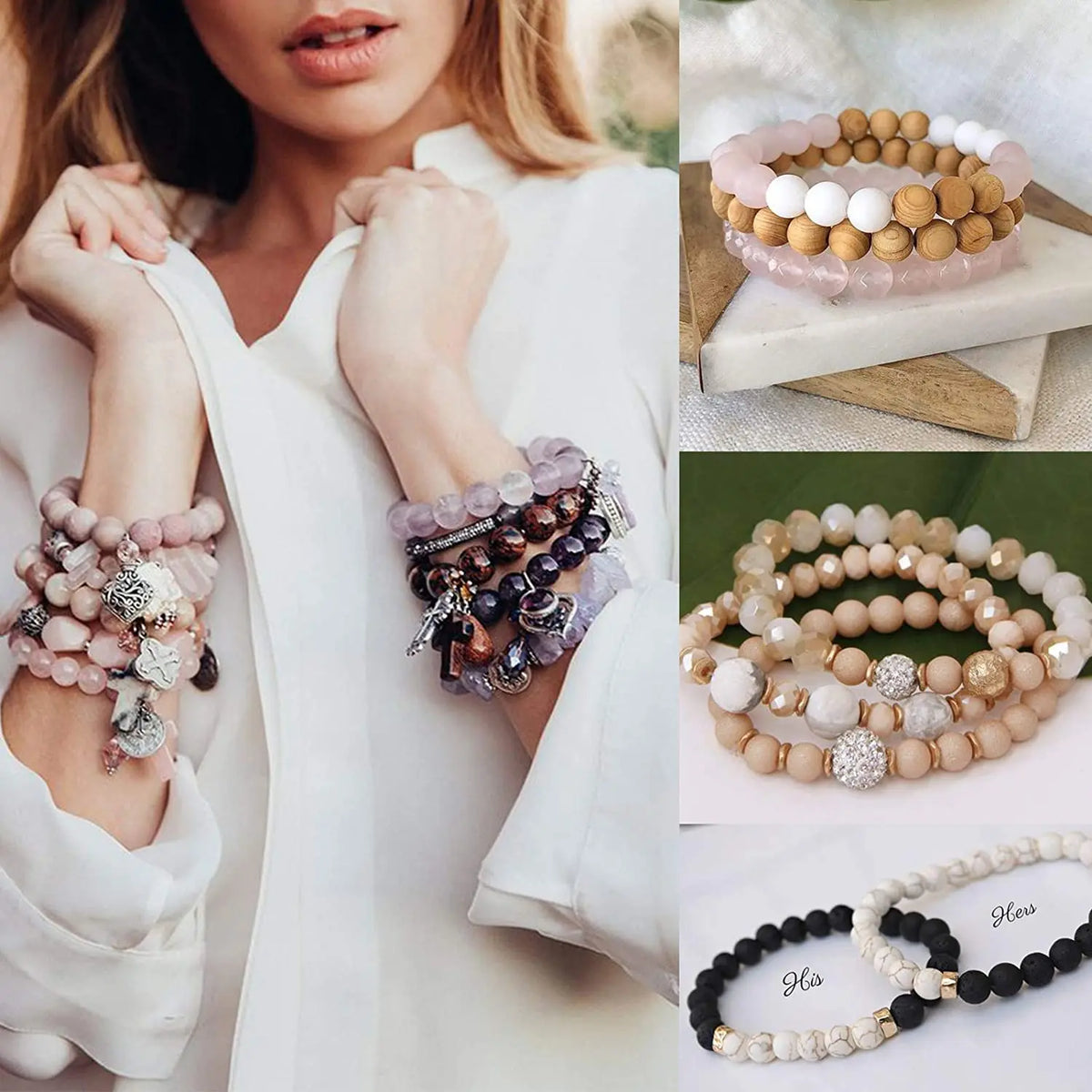 Stone Beads Matte Round Turquoise Jasper Quartz Styles for DIY Jewelry Making