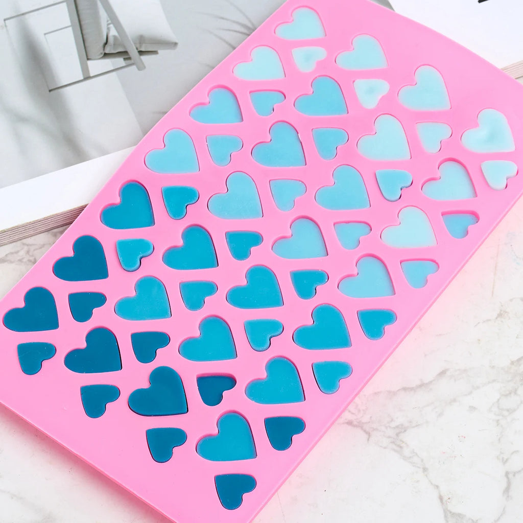 56 Mini Love Candle Silicone Mold DIY Valentine's Craft Gifts Making Tools Heart Shape Cake Chocolate Baking Molds Home Decor