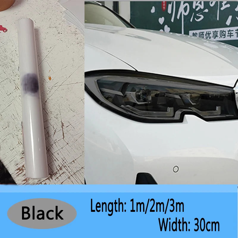Black/purple TPU photochromic headlight film suitable for any car light decoration, scratch resistant, and protective stickers