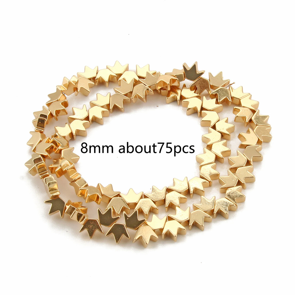 Stone Beads Hematite-Style Gold-Tone Mixed Shapes for DIY Jewelry Making
