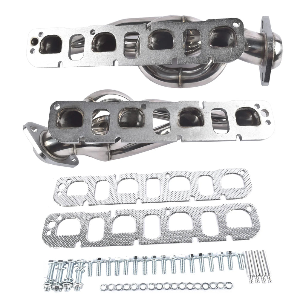 Stainless Steel Shorty Exhaust Headers Kit for 2009-2017 Dodge Ram 1500 5.7L V8 HEMI