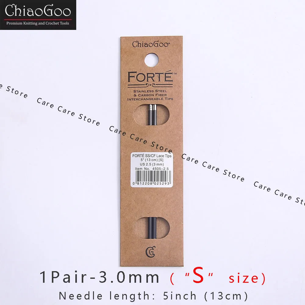Knitting Needle Tips, ChiaoGoo FORTE for Interchangeable Needlecraft Tools