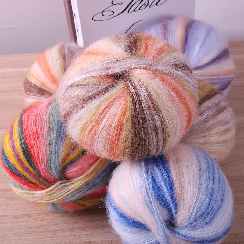 Yarn, Rainbow Gradient for Handmade Coats, Sweaters, Gloves & Shawls