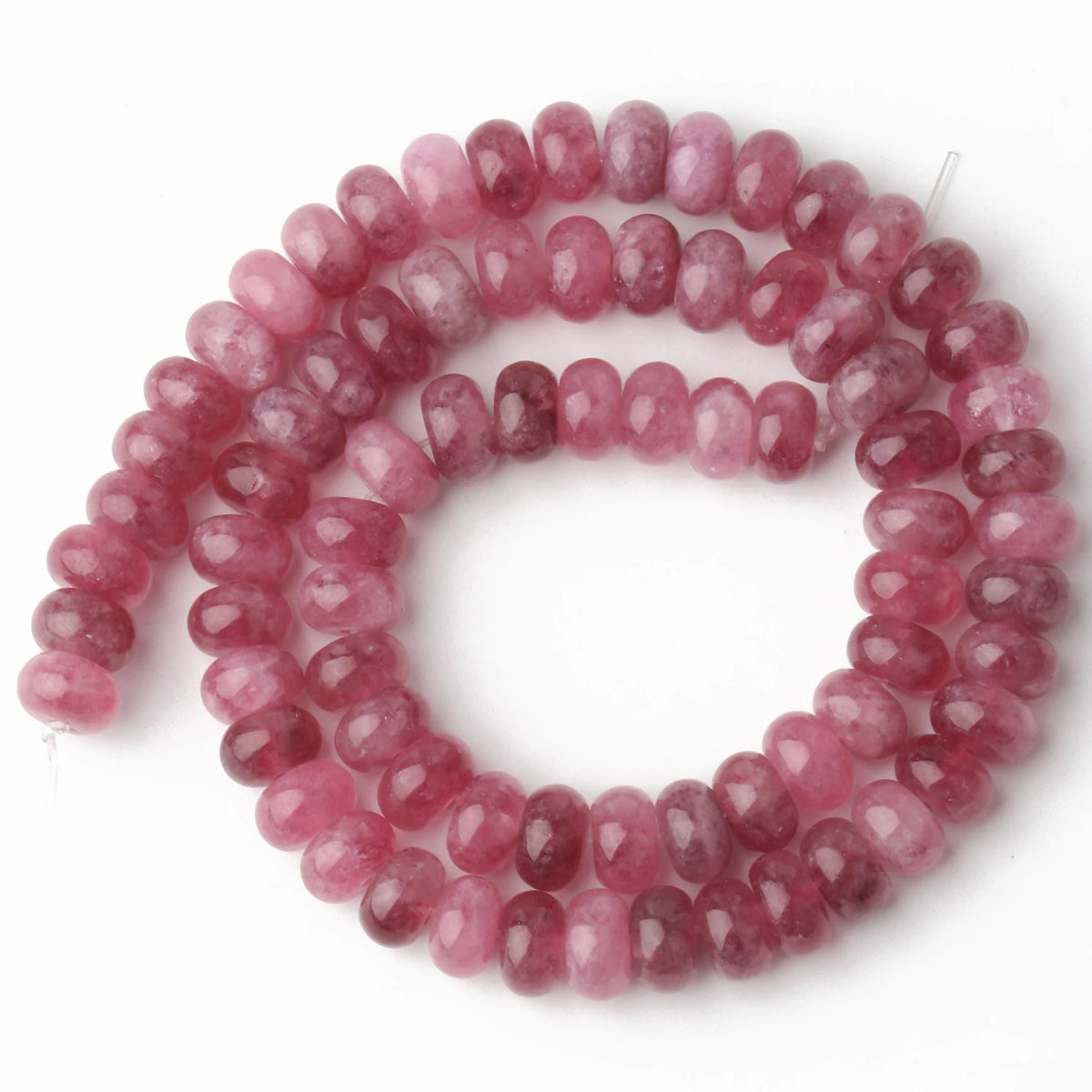 Stone Beads Rondelle Yellow Green Jade-Style for DIY Jewelry Making Craft Beads