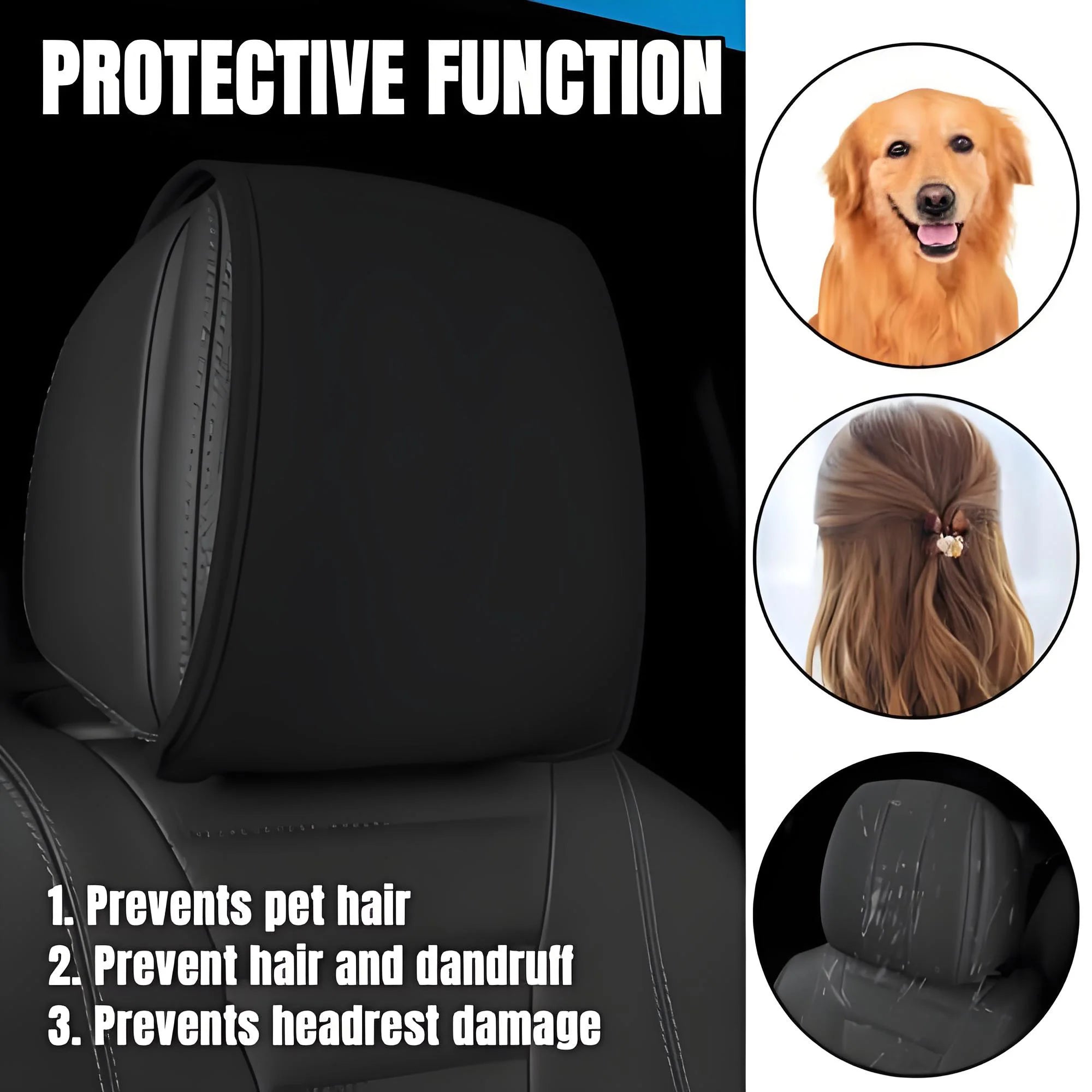 Car Headrest Covers for Seat Premium Quality Replacement Accessory
