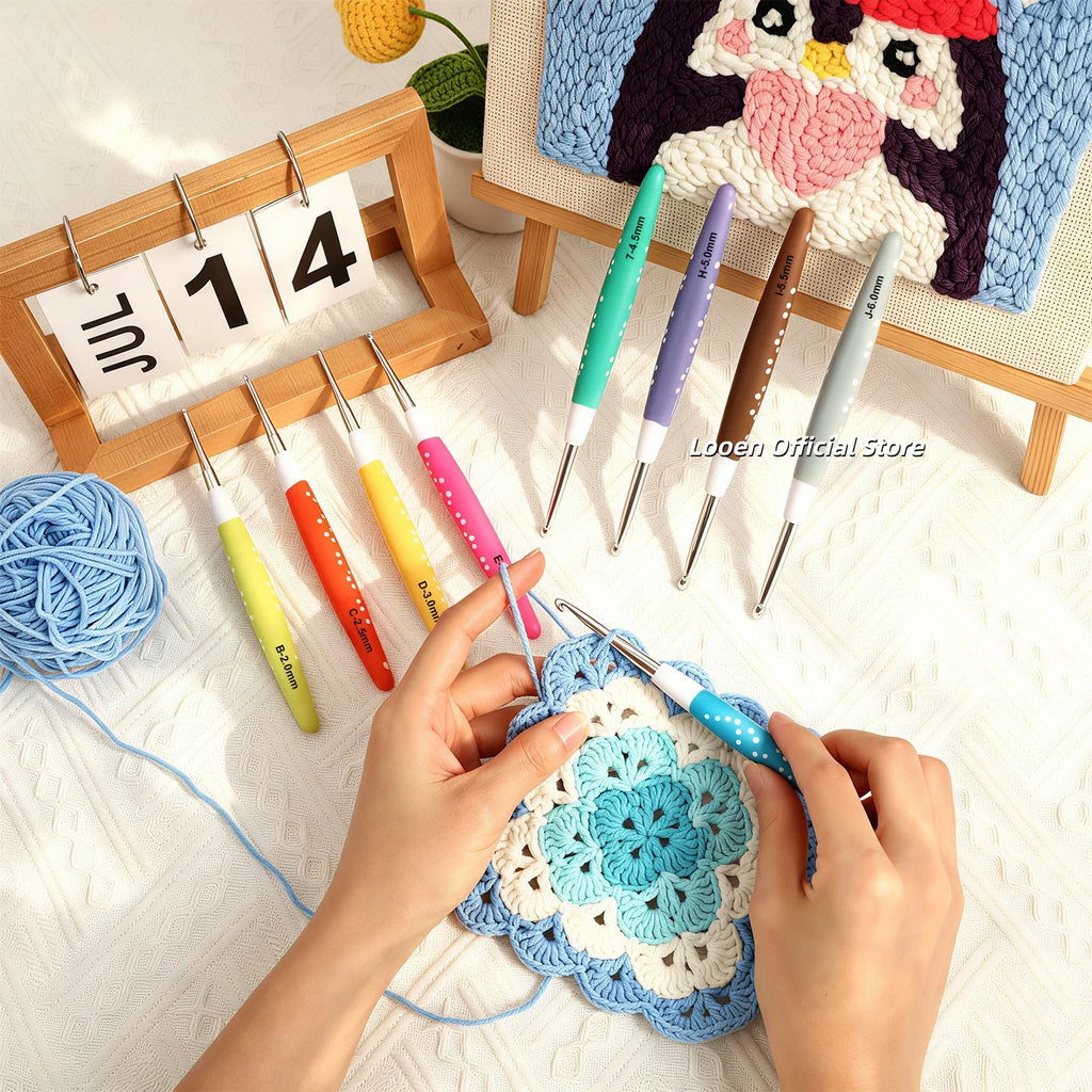 Crochet Hooks, Aluminum for Handmade Yarn & Beginner Needlecraft Projects