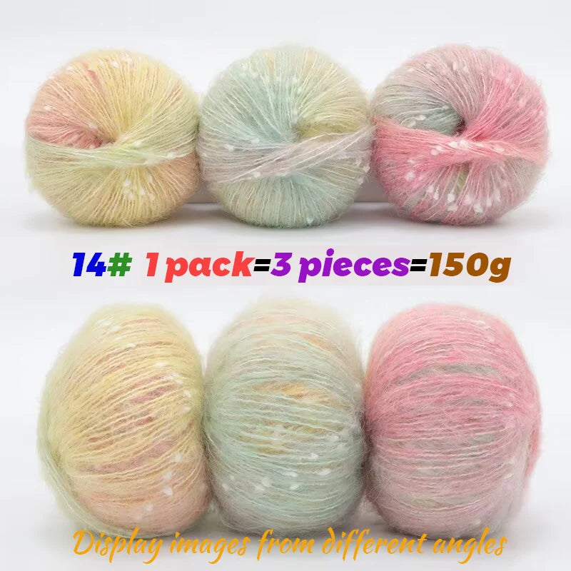 Yarn, Colorful Snow-Dot Effect for Knitting Sweaters, Hats, Scarves & Vests