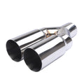 Dual Outlet Stainless Steel Exhaust Tail Pipe Muffler | 63mm x 76mm