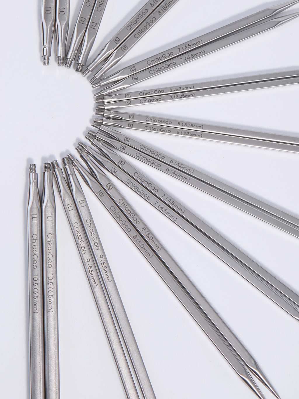 Knitting Needle Tips, ChiaoGoo QUADS Cubic Stainless Steel Interchangeable