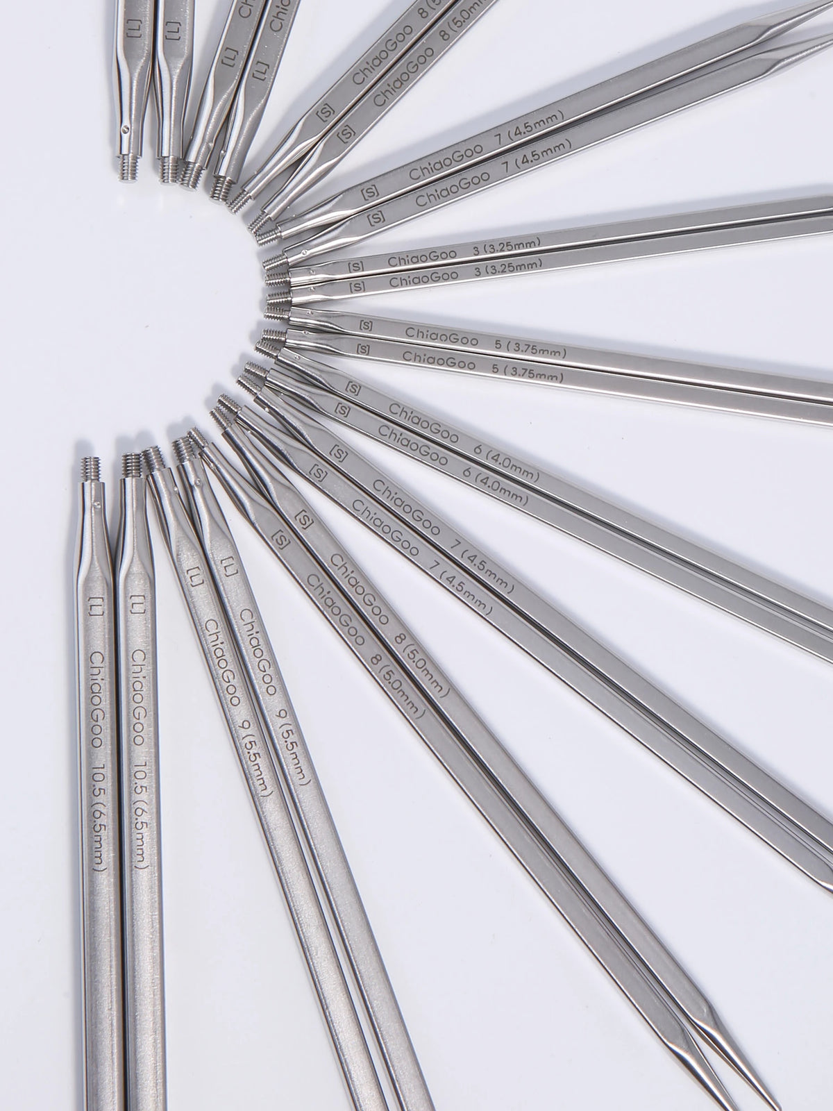 Knitting Needle Tips, ChiaoGoo QUADS Cubic Stainless Steel Interchangeable