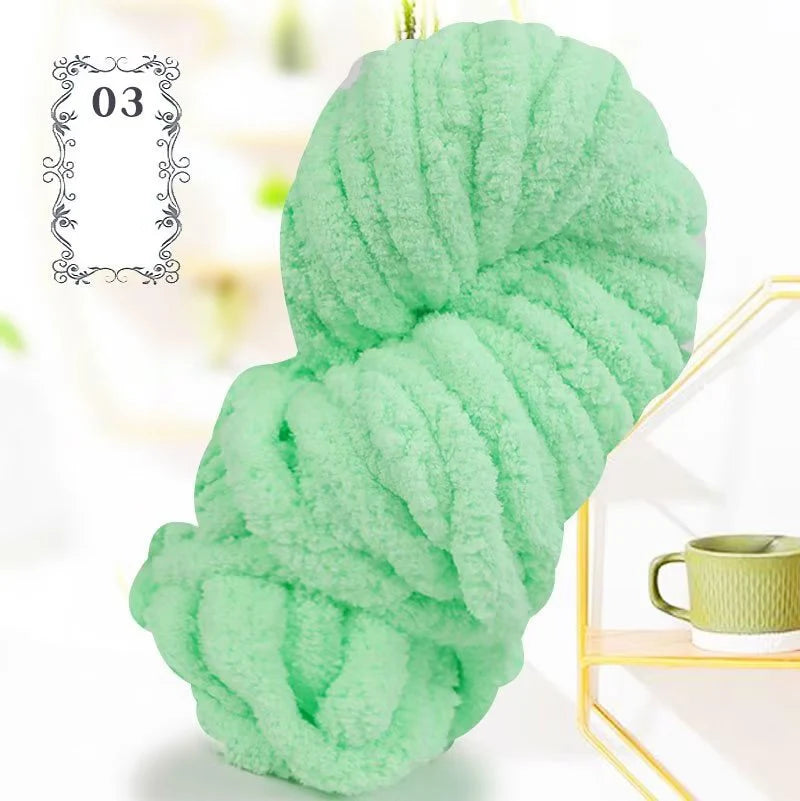 Yarn, Thick Chenille for Handmade Throws, Blankets, Rugs & Pet Bed Crafts