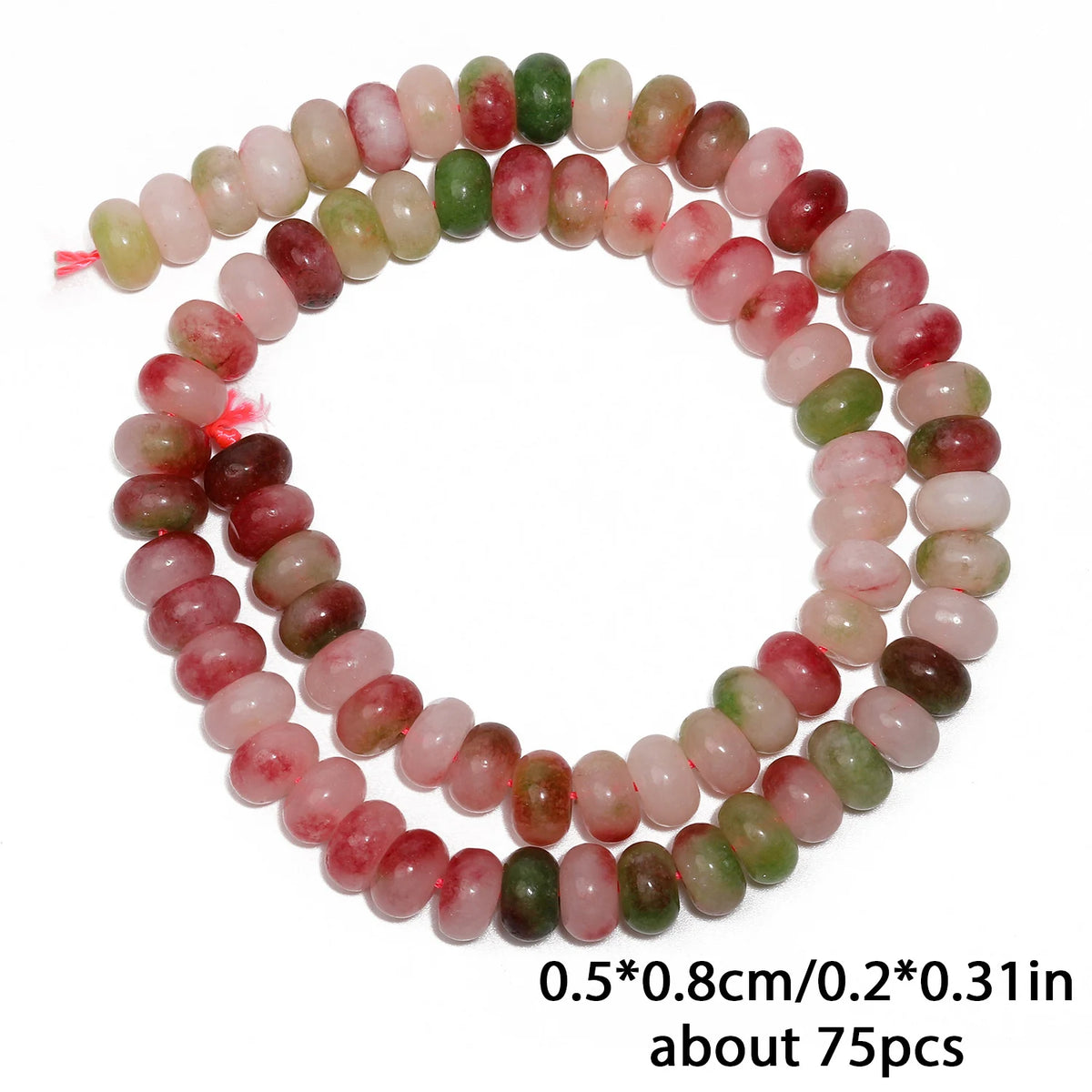 Stone Beads Rondelle Yellow Green Jade-Style for DIY Jewelry Making Craft Beads