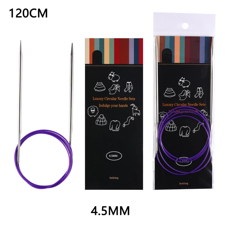 Knitting Needles, Stainless Steel Circular for Handmade Sweaters & Scarves
