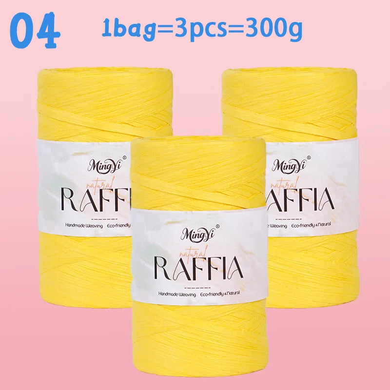 Yarn, Raffia-Style for Handmade Hats, Bags, Floor Mats & Storage Crafts