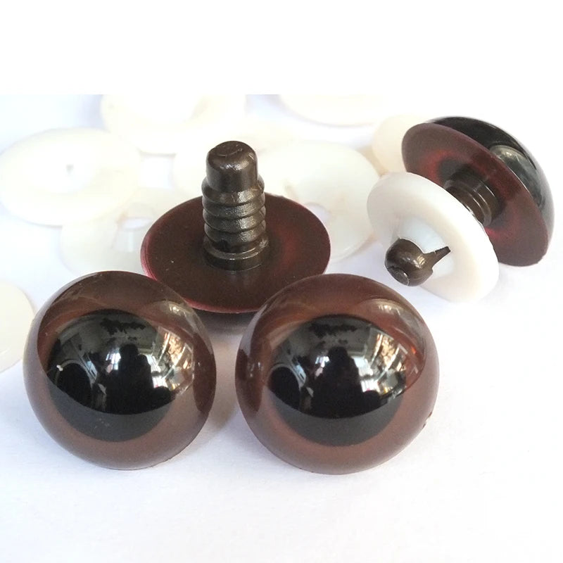 20/50pcs of safety eyes suitable for Doll | Taxidermy with washers 8-20mm brown plastic safety eyes crochet enthusiasts safety eyes