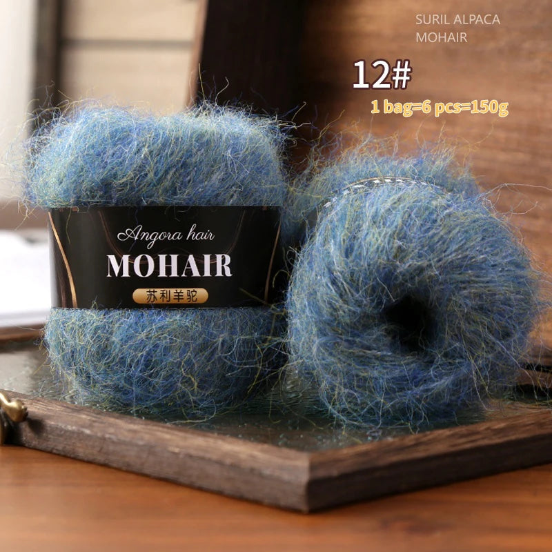 Yarn, Colorful for Crochet Sweaters, Openwork Coats, Hats & Shawls