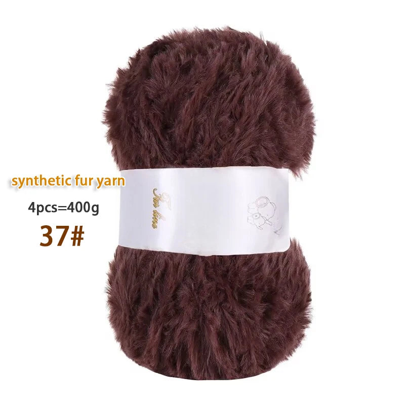 Yarn, Wide Faux Fur for Handmade Coats, Scarves, Hats & Crochet Shoes