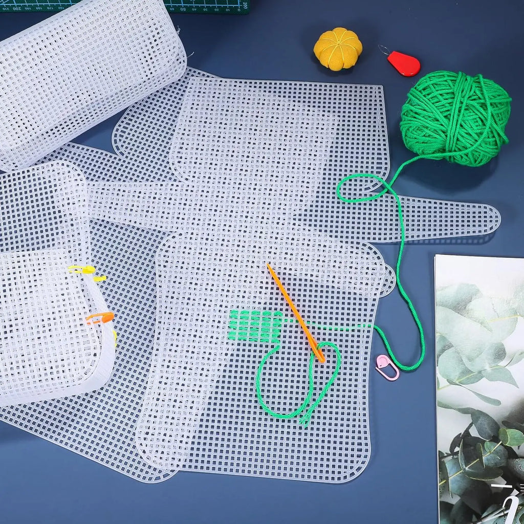 Plastic Canvas Sheets, Clear Mesh for Handmade Purses, Bags & Embroidery