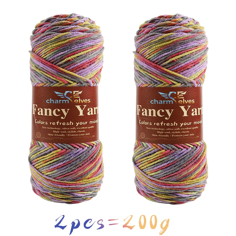 Yarn, Multicolor Gradient for Sweaters, Scarves, Hats, Gloves & Slippers