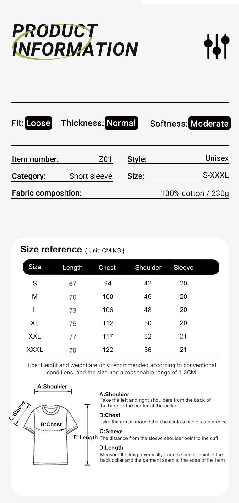 T-Shirt Unisex Cotton Solid Color Oversized Basic Tee 14 Vibrant Colors