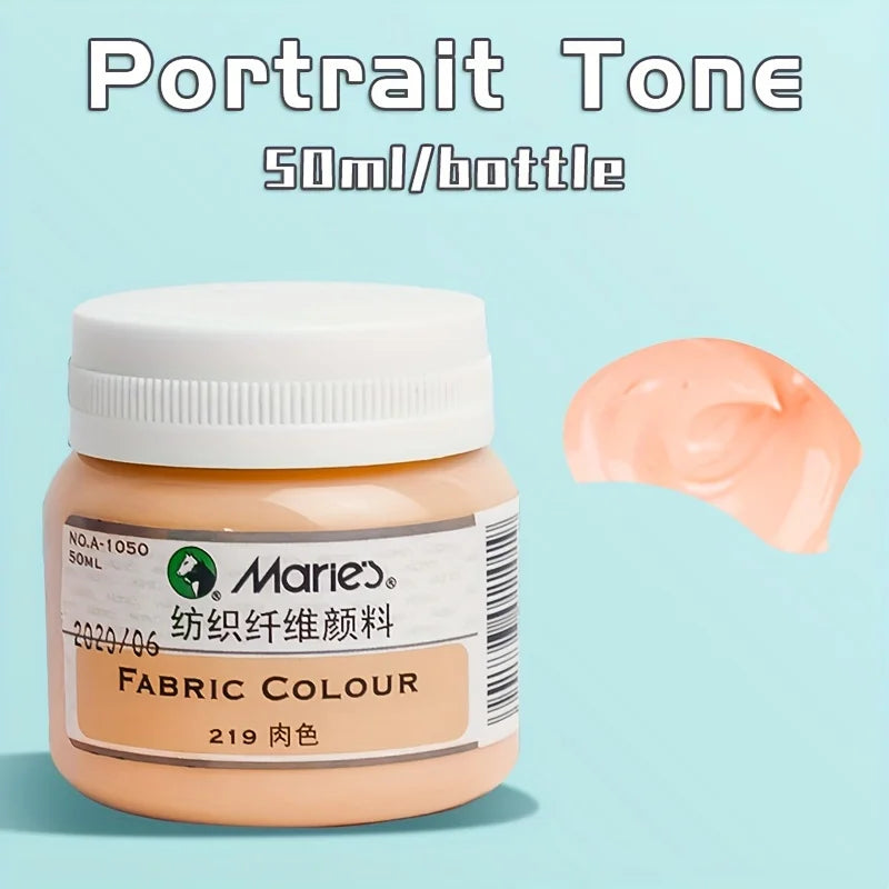 Fabric Paint, Marie's Permanent 50ml — 19 Colors for Clothing & DIY Art