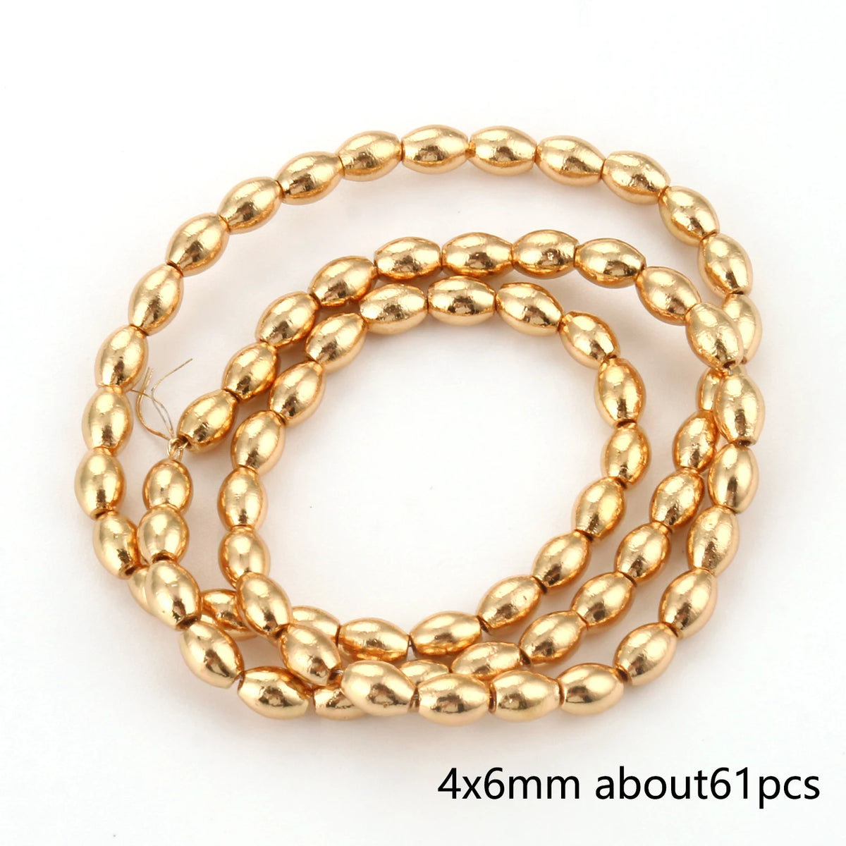 Stone Beads Hematite-Style Gold-Tone Mixed Shapes for DIY Jewelry Making