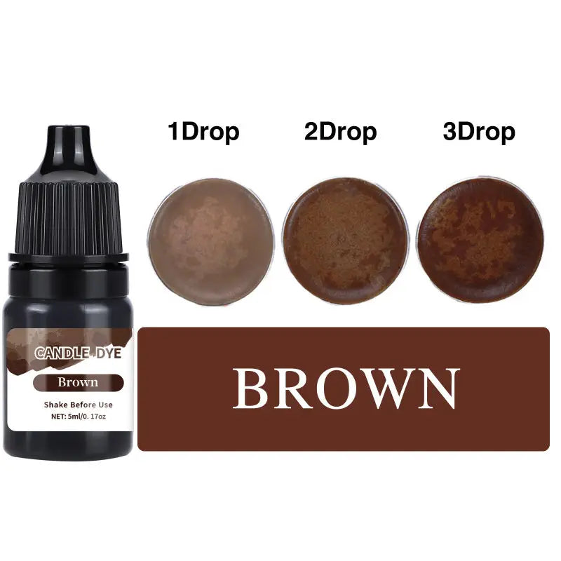 Liquid Candle & Soap Colorant 5ml — 20 Colors for Soy, Beeswax & Paraffin