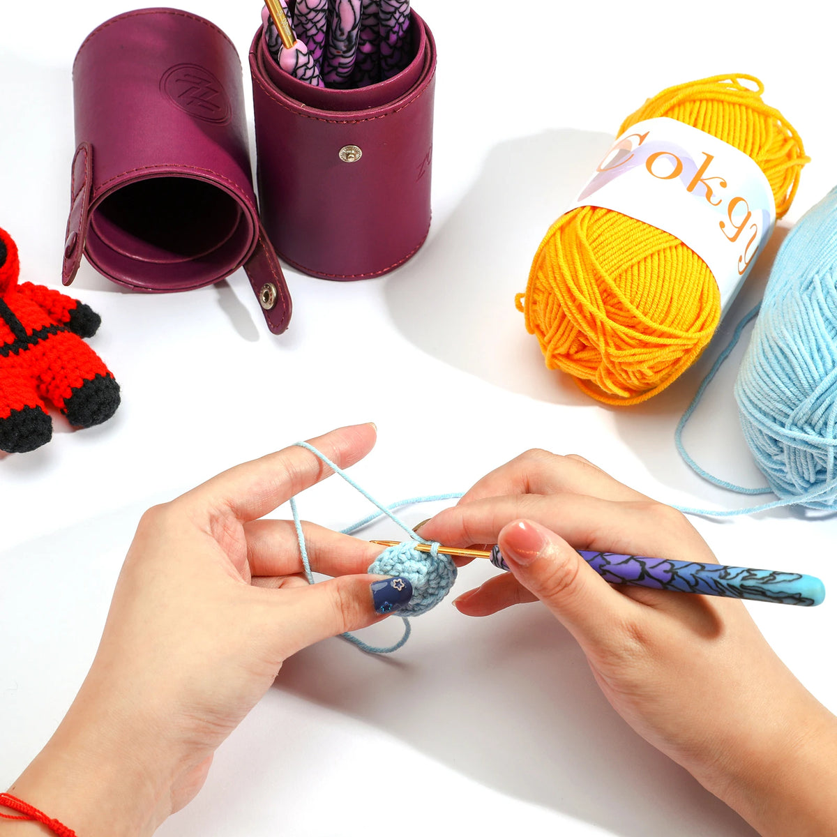 Crochet Hook, Purple Mermaid Handle for Handmade Yarn & Crochet Projects