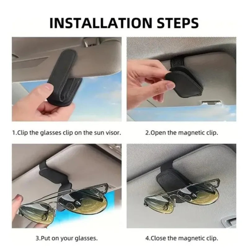 Car Sun Visor Glasses Case Car Sun Shade UV Protector