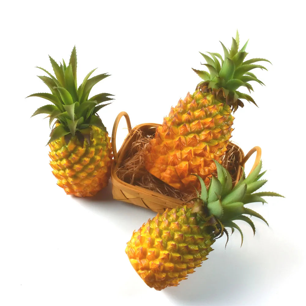 Large Yellow Pineapple Tropical Fruits Decorative Foam Artificial Imitation Fake Decorations Display Decor DIY Craft