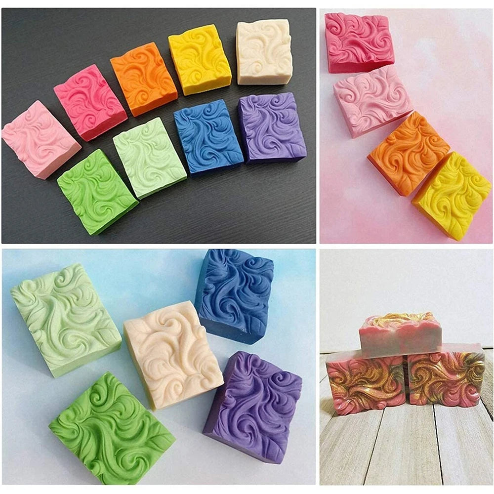 4 Cavity Wave Flower Silicone Soap Mold DIY Ocean Wave Aromatherapy Plaster Soap Mold Handmade Cloud Cold Process Soap Molds