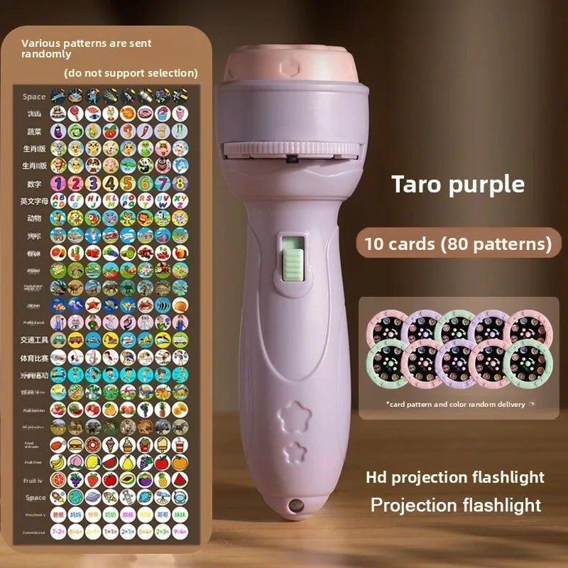 Projection Flashlight Kids Toy Christmas Santa Reindeer Bedtime Gift