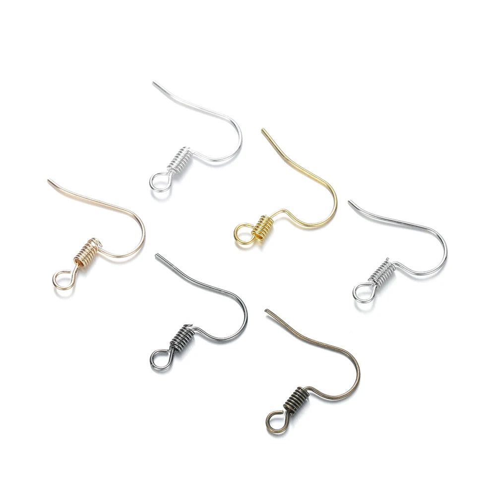 Earring Components Gold Color French Hook Clasps Earwire Iron DIY Jewelry Making