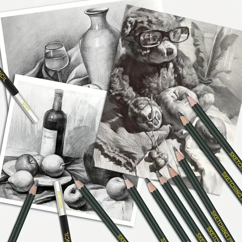 Drawing & Sketching Kit with Portable Travel Case — 58 or 96 Pieces