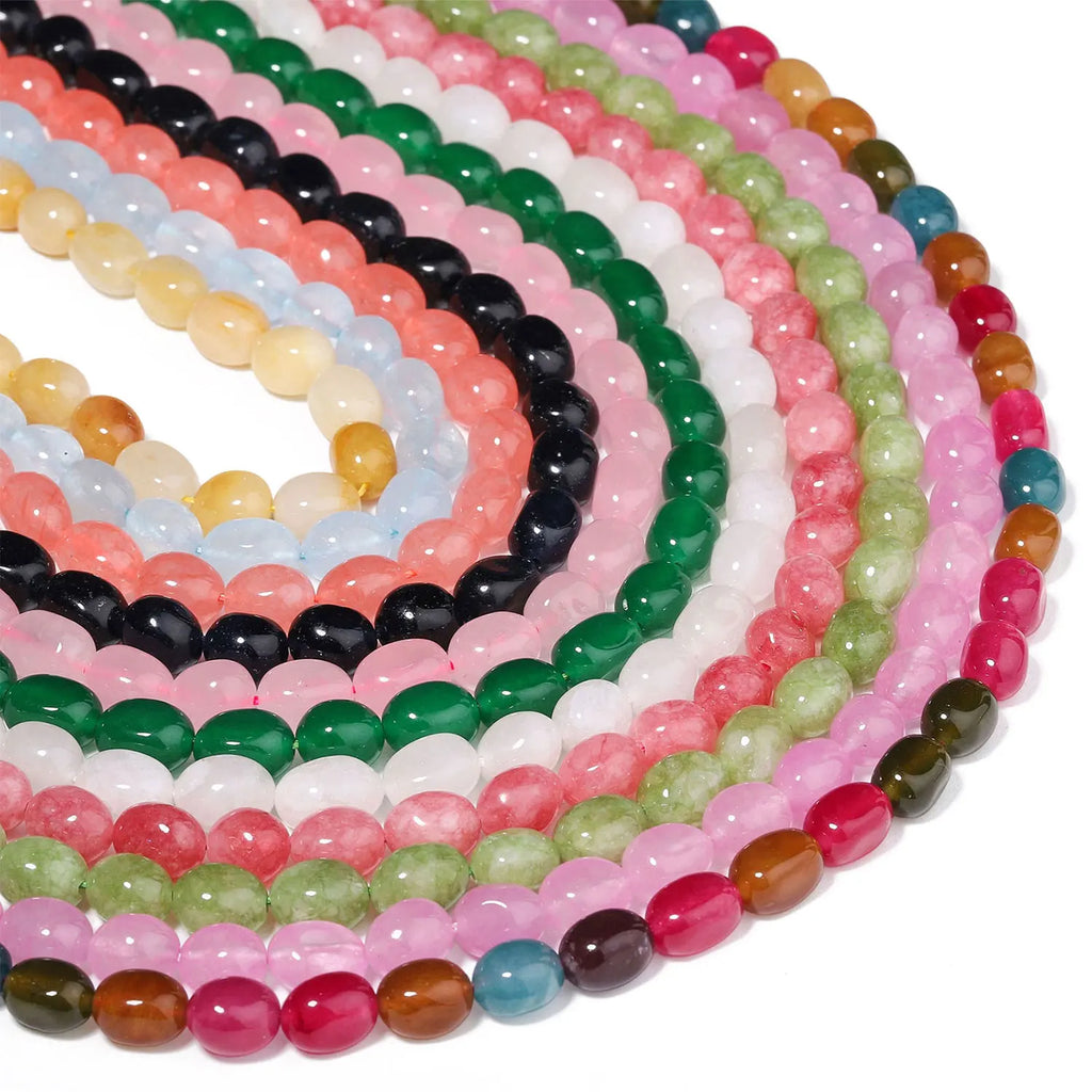 Stone Beads Irregular Chalcedony-Style Spacers for DIY Jewelry Making