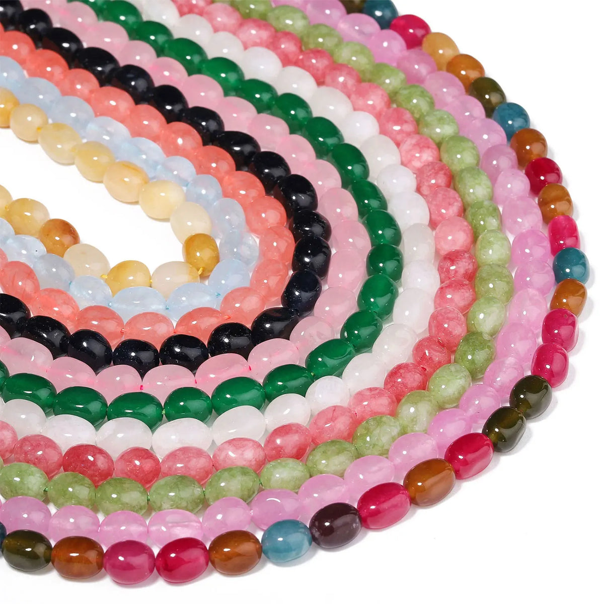 Stone Beads Irregular Chalcedony-Style Spacers for DIY Jewelry Making