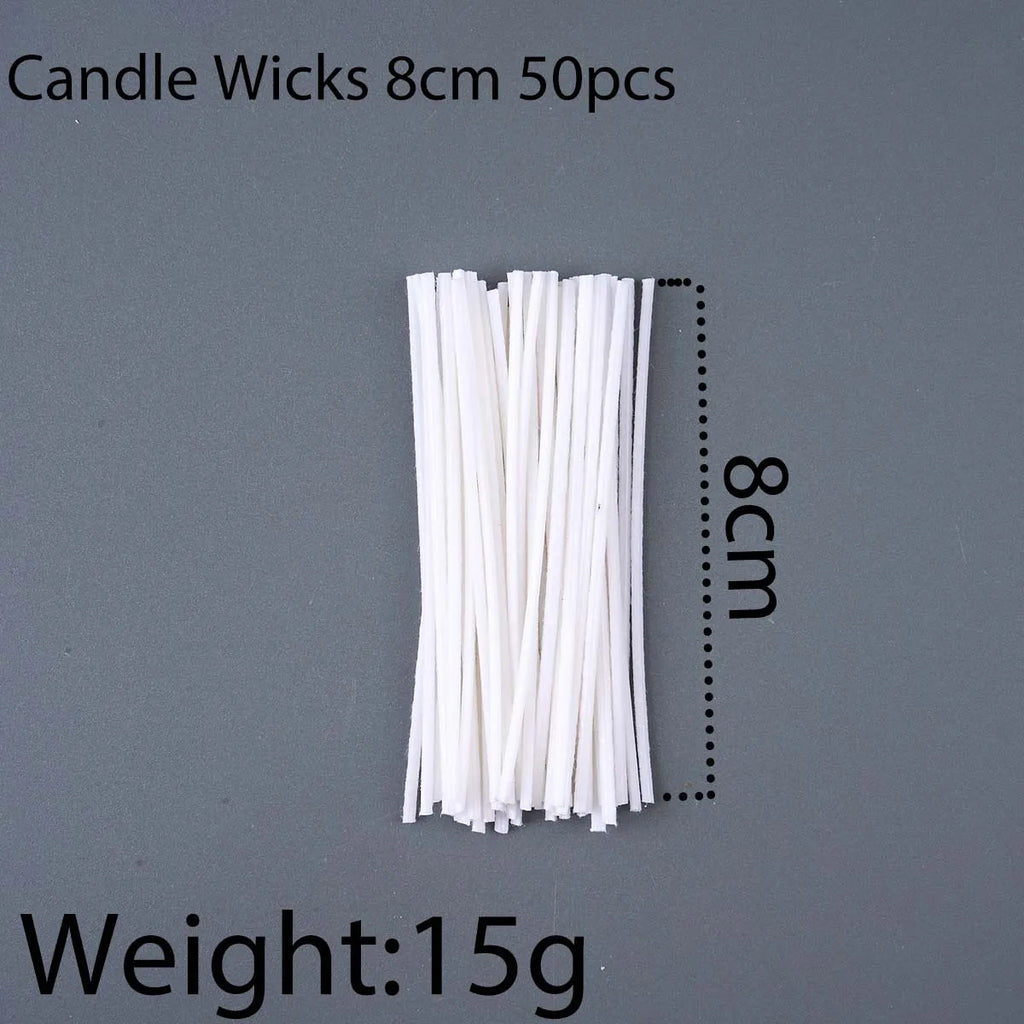 50pcs 5-20cm Candle Wicks Waxed Cotton Set Smokeless Wax Core DIY Soy Wax Core Wax Wick For Candles Making Supplies