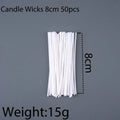 50pcs 5-20cm Candle Wicks Waxed Cotton Set Smokeless Wax Core DIY Soy Wax Core Wax Wick For Candles Making Supplies