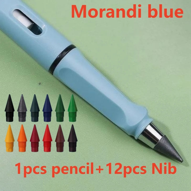 Inkless Eternal Pencil — Metallic Nib, 12 Colors, Writes 500,000 Words