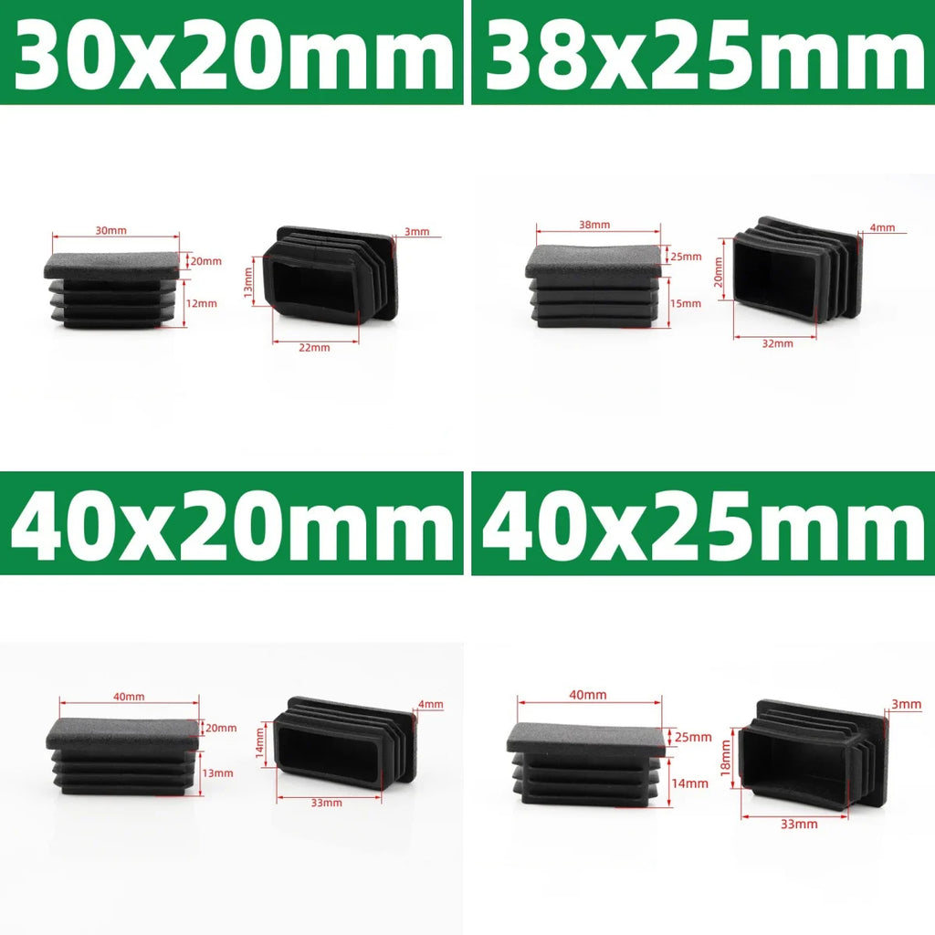 Black Square Oblong Plastic Pipe Premium Quality Replacement Accessory
