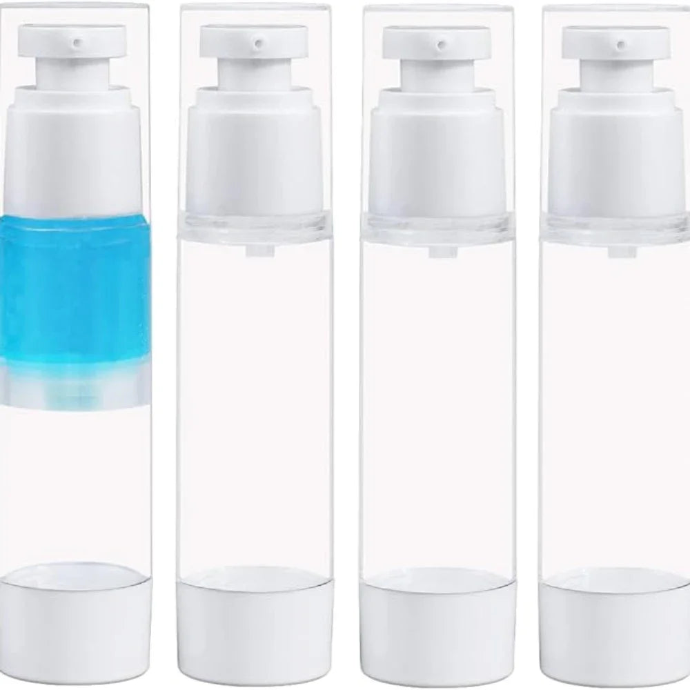 Airless Pump and Spray Bottle Set Empty Clear Travel Cosmetic Containers