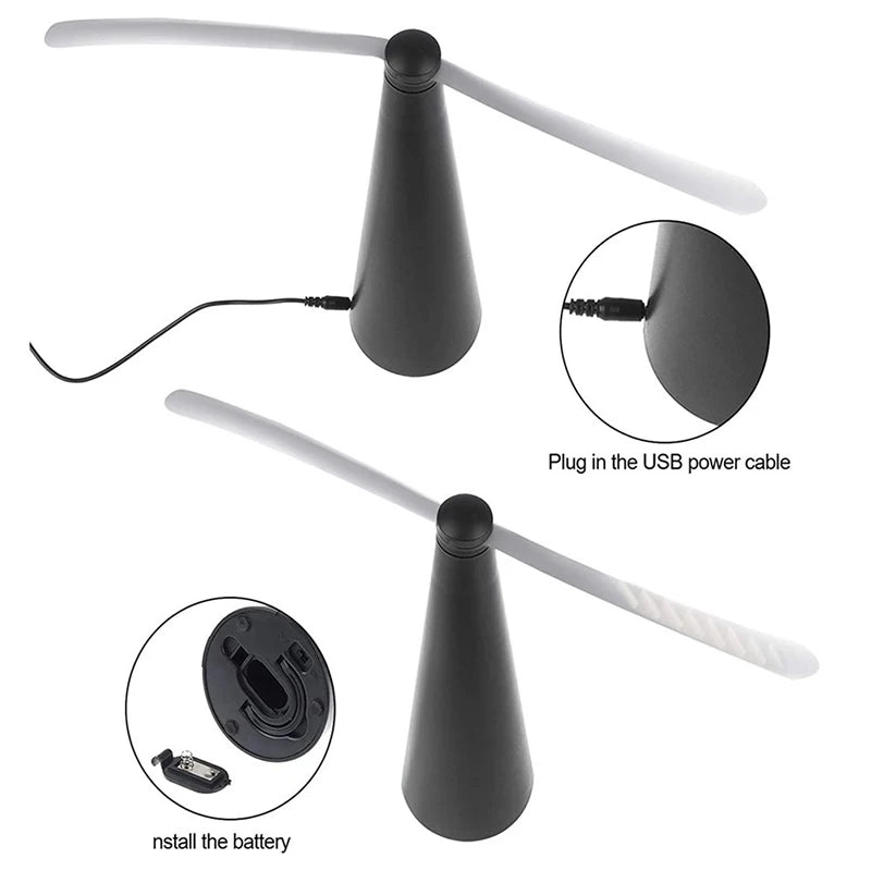 Electric Insect Repellent Fan USB/Battery Powered Tabletop Fly Killer Fans for Outdoor Table Fly Swatter Multi Pack for Indoors