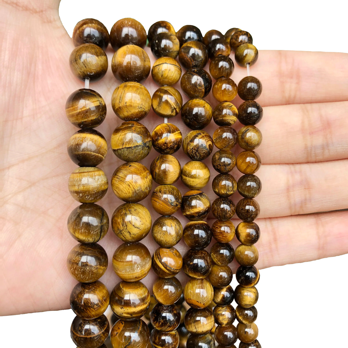 Stone Beads Round Flame-Style Assorted Stone Options for DIY Jewelry Making