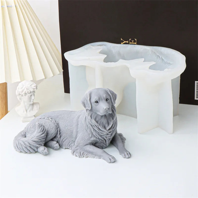 Cartoon Animal Dogs Yorkshire Terrier Silicone Candle Mold Cute Persian cat Soap Resin Plaster Mould Chocolate Cake Molds Gifts